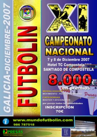 Cartaz do campionato, que reparte uns 8.000 euros en premios