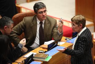 Aymerich (BNG) nunha imaxe do pleno no que xordeu a polémica