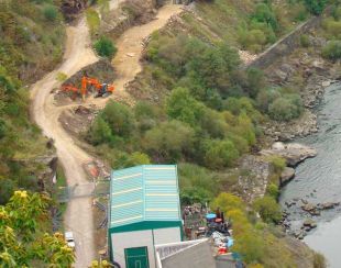 Fotografía da zona en obras en Santo Estevo / Imaxe: Adega