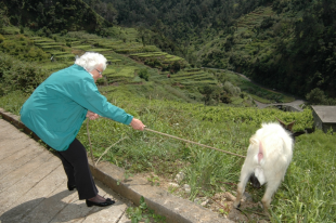 A comisaria de Agricultura, Mariann Fischer Boel, durante unha visita a Madeira