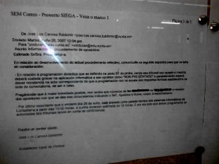 Correo que desmonta a explicación do "erro informático". Preme para ampliala.