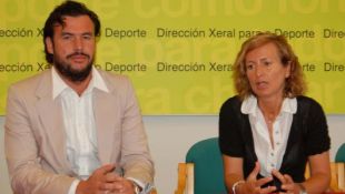 Carlos Francisco Touriño e Marta Souto, na presentación