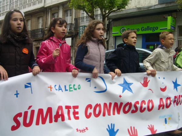 A manifestación, de camiño