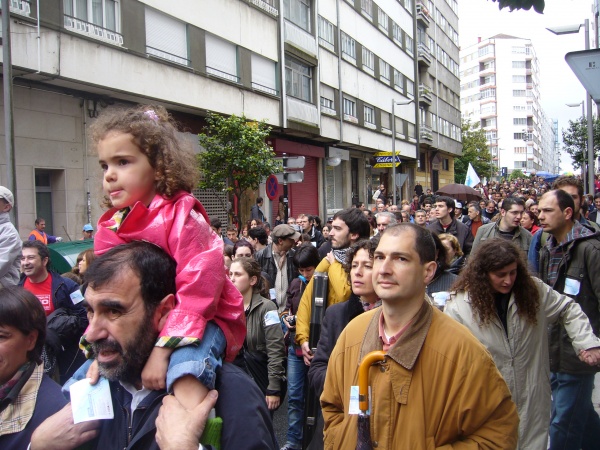 Manifestación polo dereito a vivirmos en galego